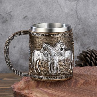 Кружка "Лошадь №3" (металл внутри)