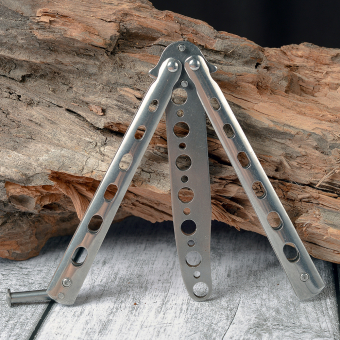 Нож бабочка Тренировочный Хром