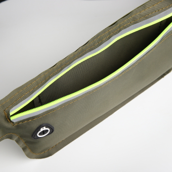 Сумка поясная "Комфорт" на молнии, 26*0,1*11 см, светоотражающие элементы, хаки