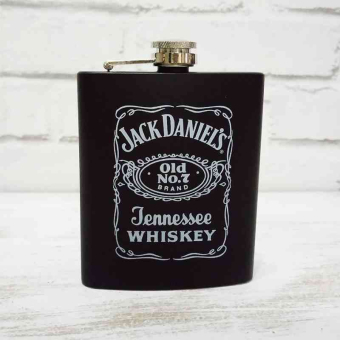 Набор фляжка и стопки Jack Daniels черный