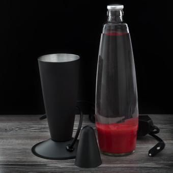 Лава лампа в черном корпусе 42 см Красная