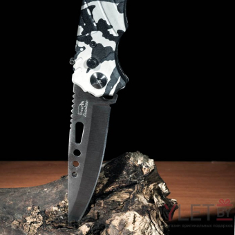 Нож складной Stainless Камуфляж серый