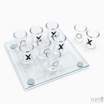 Игра "Пьяные Крестики-нолики", 13 х 13 см, 9 стопок, стопка 3 х 2.5 см