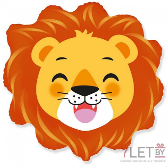 Шар (23''/58 см) Фигура, Голова, Счастливый Лев