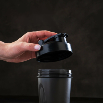 Спортивный шейкер "Matte", black (400 ml)