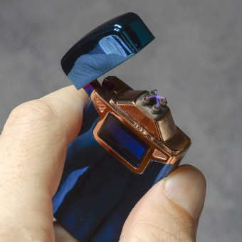 Импульсная зажигалка двойная со счетчиком и уровнем заряда