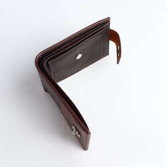 Портмоне мужское "Ультра" на магните, отдел для карт, монет, цвет коричневый