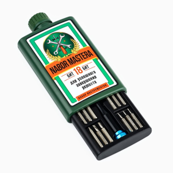 Подарочный набор отверток в фляге «Набор мастера», 18 предметов