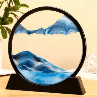 Песочная 3D картина (голубая) 26х24 см