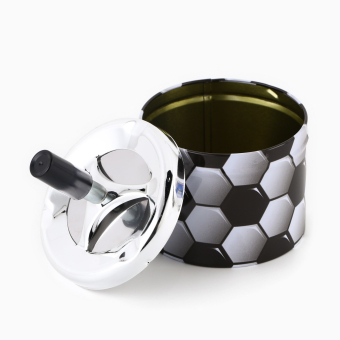 Пепельница для дома бездымная "Футбольный мяч", для сигарет и стиков, 12.5 х 9 см