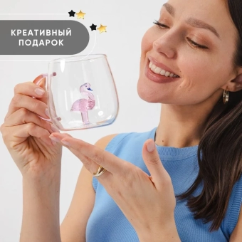 Кружка с фигуркой "Фламинго" Кружка с фигуркой "Фламинго"