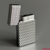 Зажигалка газовая турбо Medium серебро