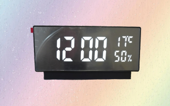 Часы-будильник зеркальные VST-897Y (белые цифры)