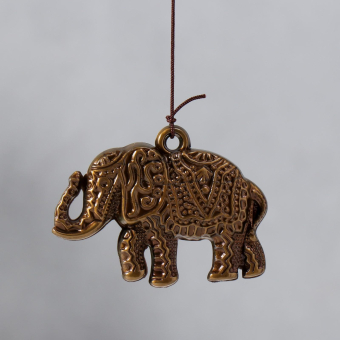 Китайские колокольчики Музыка ветра металл, пластик "Слон" 5 колокольчиков 42 см, музыкальная подвеска