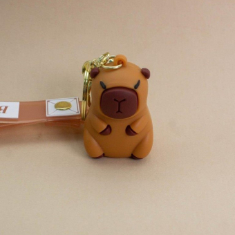 Брелок "Капибара", коричневый