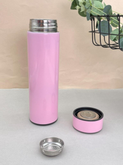 Термос с датчиком температуры «Metallic», pink (500 ml)