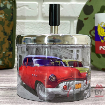 Пепельница бездымная Машина красная, 9х12 см