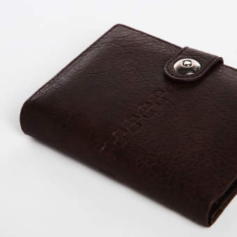 Портмоне мужское "Бруклин" на магните, 3 в 1, для купюр, автодокументов и паспорта, цвет коричневый