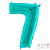 Шар (40"/102 см) Цифра, 7, Бирюзовый Tiffany