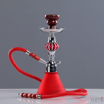 Кальян «Шахматы», 32 см, 1 трубка, шахта хром, красный