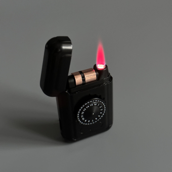 Зажигалка турбо газовая антистресс, черная