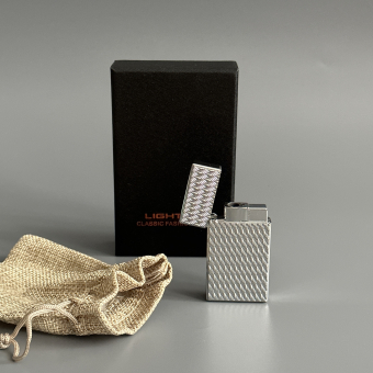 Зажигалка газовая турбо Medium серебро