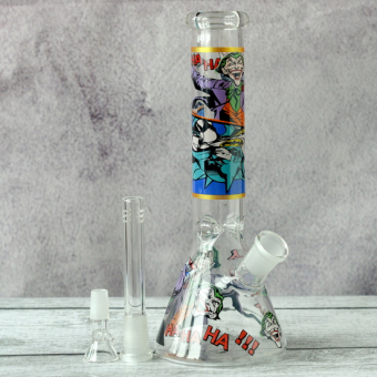Бонг стеклянный 25 см Джокер