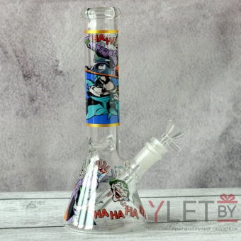 Бонг стеклянный 25 см Джокер
