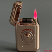 Зажигалка турбо газовая антистресс, бронза