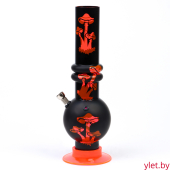 Бонг курительный, большой, h=32 см, «Грибы», акриловый, оранжевый