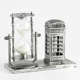 Песочные часы "Телефонная будка", сувенирные, с подсветкой, 15.5 х 6.5 х 12.5 см