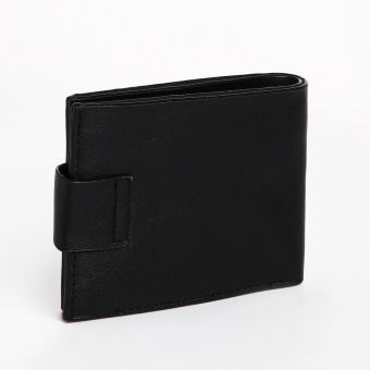 Портмоне мужское "Optima" на магните, отдел для купюр, для карт, для монет, цвет чёрный