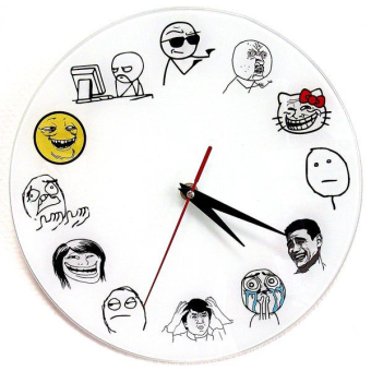 Часы настенные Троль Фейс