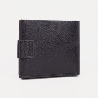 Портмоне мужское "Модус" на магните, для купюр, для карт, для монет, цвет тёмно-коричневый