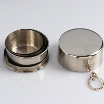 Складной стакан с карабином, 70 мл, d-5 см