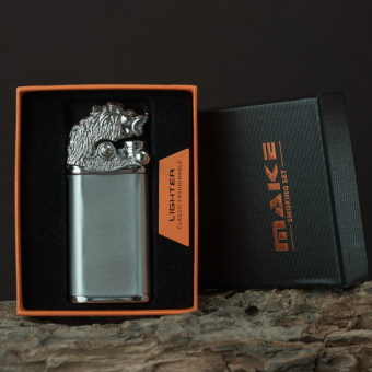 Зажигалка турбо газовая Голова льва