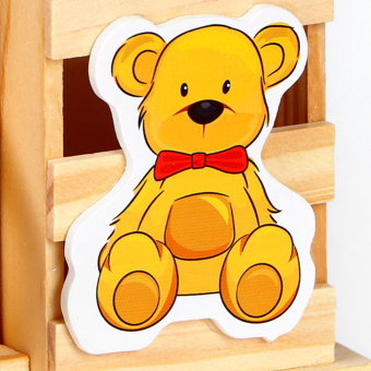 Песочные часы "Медвежонок", с органайзером для канцелярии, 13.5 х 13.5 х 10 см