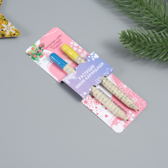 Растущие карандаши подарочные «Голубая Ель + Ромашка» 2 шт.