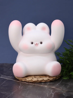 Копилка "Rabbit paws up" (в комплекте с табличкой и маркером), 21 см