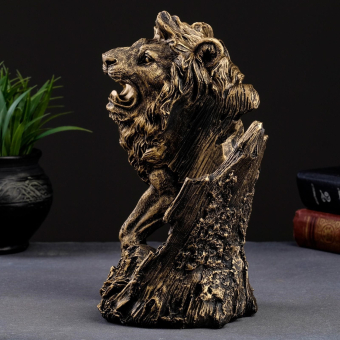 Подставка под бутылку "Лев" бронза, 14х19х24см