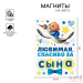 Набор магнитов на авто «Спасибо за сына», на выписку