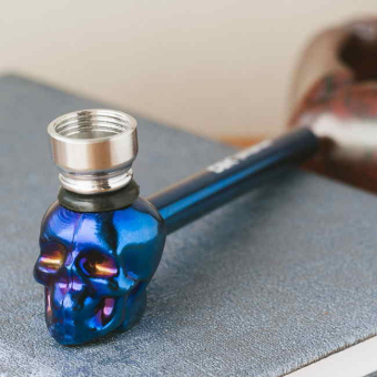 Курительный девайс стеклянный Череп