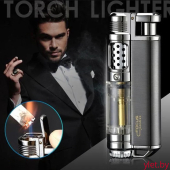 Зажигалка газовая турбо Power Графит