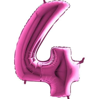Шар (40″/102 см) Цифра, 4, Пурпурный