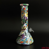 Бонг 25 см стеклянный Расписной Казино GLA-023-2