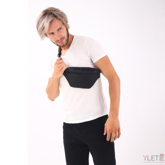 Сумка поясная "Минималист" на молнии, 33*5*13,5 см, черный