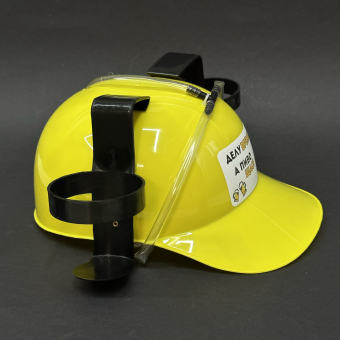 Каска под банки желтая "Делу время, а пиво щас"