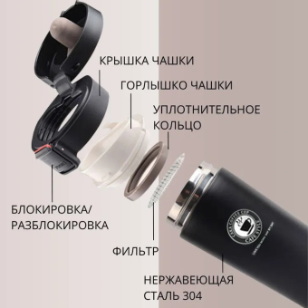 Термокружка Cafe Style Серебро, 500 мл
