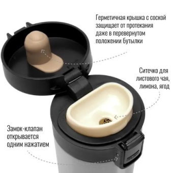 Термокружка Cafe Style Серебро, 500 мл