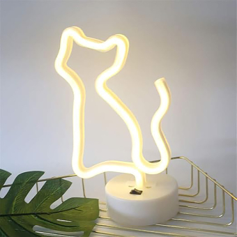 Светильник неоновый "Кошка" (USB в комплекте)